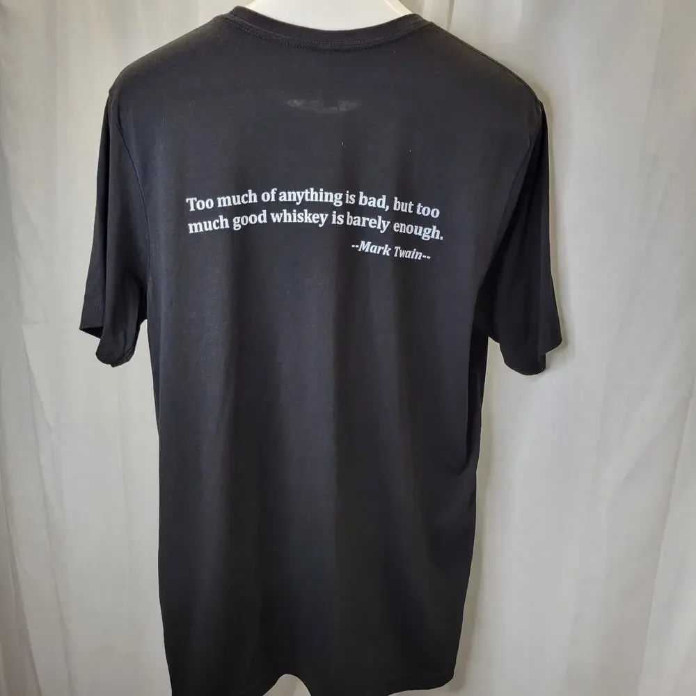 Canvas Whiskey Kitchen Black and White Mark Twain Quote T-Shirt, XL